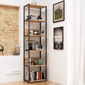 Policový regál 500 čierny / dub sonoma