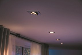 PHILIPS HUE Zápustné bodové LED inteligentné osvetlenie HUE CENTÚRA s funkciou RGB, 1xGU10, 5,7W, teplá biela-st