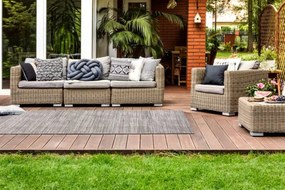 Behúň SIZAL FLOORLUX vzor 20389 strieborný / čierny