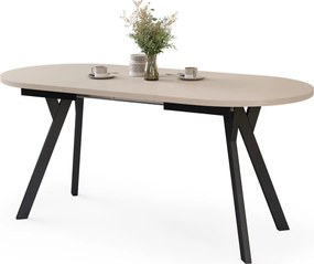 Mazzoni ALMO Kašmír / čierne nohy - OVÁLNY ROZKLADACÍ STÔL 120-220 cm PRE 10-12 OSÔB