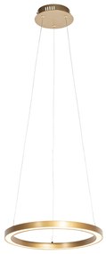 Zlaté závesné svietidlo 40 cm vrátane LED s 3-stupňovým stmievačom - Girello
