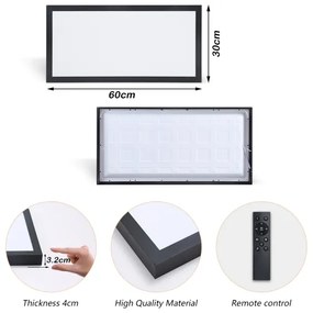 Brilagi - LED stmievateľné svietidlo FRAME SMART LED/30W/230V čierne IP44 + diaľkové ovládanie