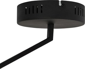 Dizajnové stropné svietidlo čierne vrátane LED 3-stupňového stmievača - Anello