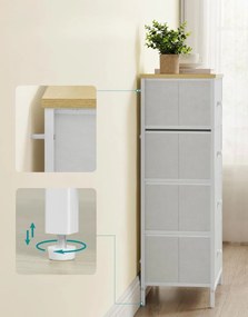 Komoda so zásuvkovými boxmi HALLY 53x93 cm, dub/biela