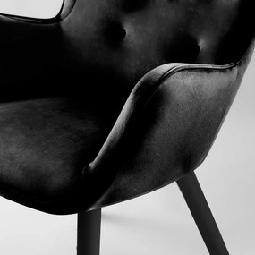 SOFOTEL Kreslo s opierkou na ruky a podnožkou Norse 2047 - čierne