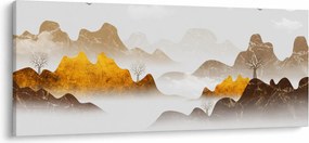 Obraz - Hory v hmle (120x50 cm)