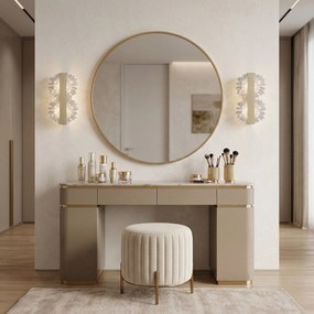 Toolight Toolight, LED nástenné svietidlo, 6W, 500lm, 4000K, G147-2W, zlatá matná, OSW-04703