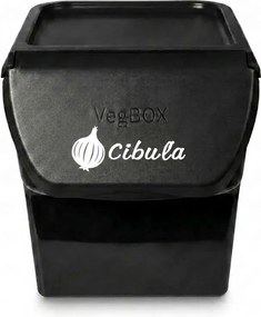 VILDE Úložný box na zemiaky a cibuľu s vetraním, VEGBOX sivý (14l - 10kg zemiakov)