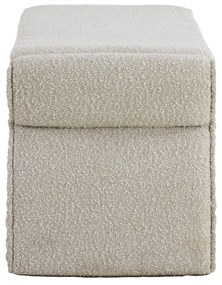 Krémová lavica z textílie buklé Nafya – Light &amp; Living