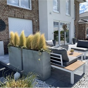 Kvetináč ELEMENTO, sklolaminát, šírka 88 cm, betón design