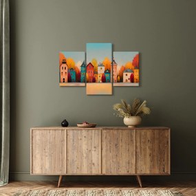 Obraz - Jesenná dedina (90x60 cm)