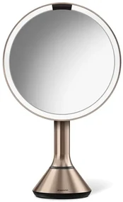 Kozmetické zrkadielko Simplehuman Dual Touch Rose Gold nerez oceľ SHST3053