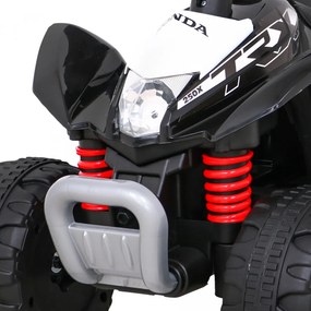 Ramiz Štvorkolka Honda 250X TRX na batérie čierna + klaksón + LED + ekokoža