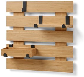 Nástenná polica s flexibilnými háčikmi a dnom