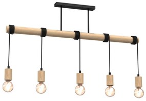 Prisadený luster VIGA 5xE27/60W/230V drevo