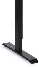 Výškovo nastaviteľný pracovný stôl do dielne, 2 motory, 1200 x 800 x 760-1230 mm, čierna podnož