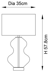 Endon 99110 - Stmievateľná stolná lampa KELDA 1xE27/10W/230V biela/zlatá