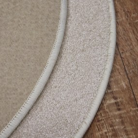 AladinWorld Expres, Kusový koberec Velur Ultra biely kruh, 200x200 (priemer) kruh, biela, obývacia izba