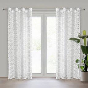 ZÁCLONA NA KRÚŽKOCH MONI 140X250 CM BIELA