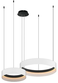 LED Luster na lanku ORBITA LED/72W/230V biela/čierna