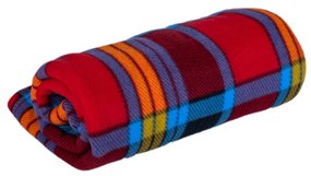 Deka fleece kocka multicolor, 150 x 200 cm