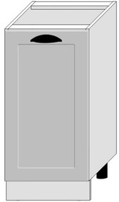 Kuchynská skrinka Adele D40 Pl Šedá Mat/Biely