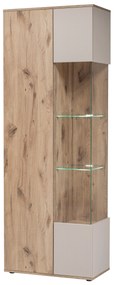 Vitrína Catalis WSW (dub vikingský + kašmír) (s osvetlením). Vlastná spoľahlivá doprava až k Vám domov. 1119986