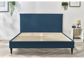 Modrá dvojlôžková posteľ Bobochic Paris Sary Dark, 160 x 200 cm