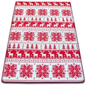 Sammer Vianočný koberec s motívom sobov a vločiek GR1636 133 x 190 cm