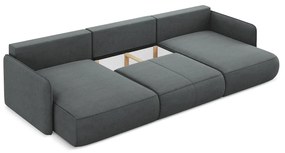 Sivá rozkladacia/s úložným priestorom rohová pohovka Nanea – Makamii