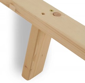 Drevená vyvýšená manželská posteľ KUBA - smrek, 200x180