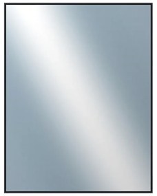 DANTIK - Zrkadlo v rámu, rozmer s rámom 70x90 cm z lišty Hliník čierna (7002021)