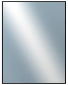 DANTIK - Zrkadlo v rámu, rozmer s rámom 70x90 cm z lišty Hliník čierna (7002021)