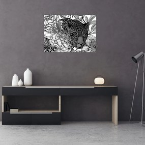 Sklenený obraz - Exotická záhrada (70x50 cm)