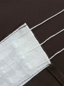 Blackout závesy Elias tmavohnedá – 140 × 250 cm (2 ks) - riasiaca stuha