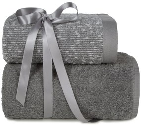 FROTÉ UTERÁK TAMINA SADA 50X90 CM, 70X140 CM SIVÁ