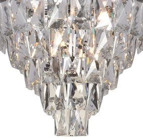 Luster na tyči CHELSEA 6xE14/40W/230V pr. 50 cm lesklý chróm