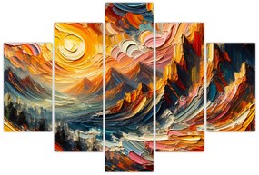 Obraz - Hory zalité slnkom (150x105 cm)