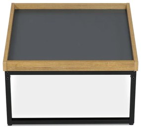Autronic BONTEC Konferenčný stolík 53x53cm, mdf, dub, CT-612 OAK Farba: Šedá