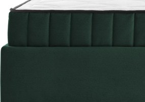 Posteľ Joy 160x200 cm, tmavo zelená látka