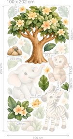 Safari pod kvetoucím stromem arch 100 x 202 cm