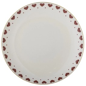 Bloomingville Kameninový tanier Jolly Red Ø 26,5 cm