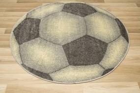 Koberec Lima G758A Football, grafitový / žltý kruh