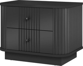 Sada nočných stolíkov Vespera 56 cm na sokli - čierna / zlatá