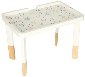 KIK LULILO LUDO drevený Montessori manipulačný stolík 2v1, mätová farba