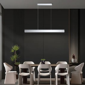 Brilagi-LED Stmievateľný luster SLEEKLINE SMART LED/40W/230V Wi‑Fi Tuya, strieborný s diaľkovým ovládaním