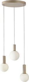 Trojitá závesná lampa biele gule Testa