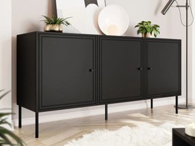 Komoda Gudzup Bis 150 3D, Farby: čierna