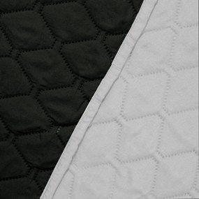 Obojstranný prehoz z mikrovlákna DecoKing Bella strieborno-čierny