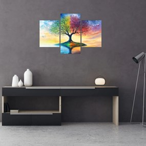 Obraz – Maľovaný strom ročných období (90x60 cm)